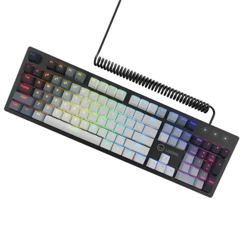 Klawiatura mechaniczna Lorgar Azar 514 RGB Biało-czarny