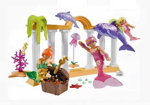 Playmobil Zestaw z figurkami 71861 Syrenki ze skarbem i delfinem