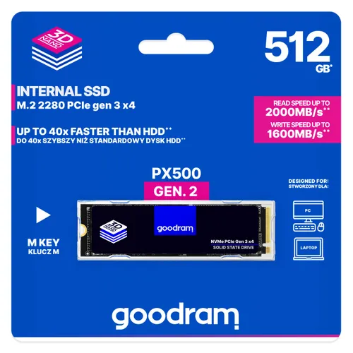 Dysk GoodRam PX500 Gen.2 512GB M.2 PCIe