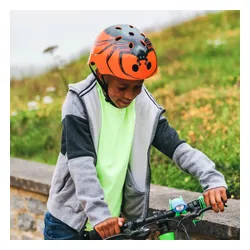 Kask rowerowy dziecięcy Hornit Spider orange/black