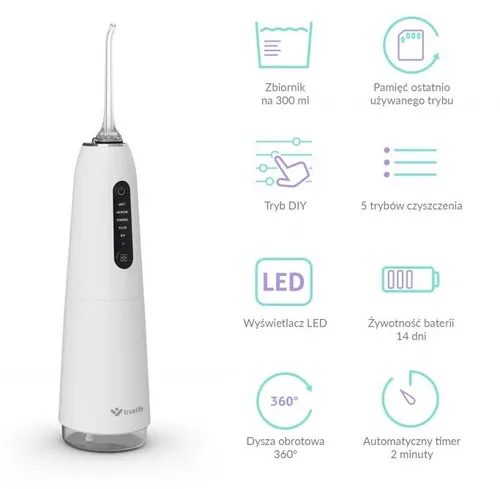 Irygator TRUELIFE AquaFloss Compact C200 Biały