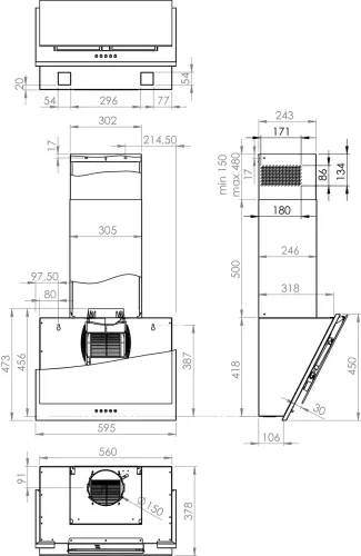 Okap Gorenje Simplicity WHI6SYB Czarny