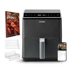 Frytkownica beztłuszczowa Cosori Dual Blaze 1700W 6,4l Aplikacja mobilna Szary