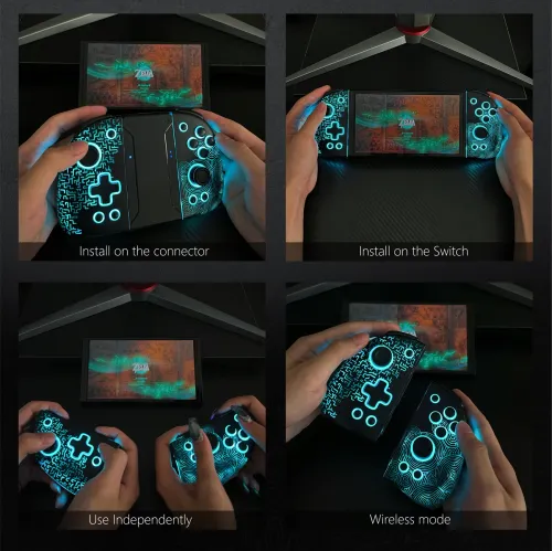 Kontroler FUNLAB Luminous Joy-Pad Zonai Black do Nintendo Switch Bezprzewodowy