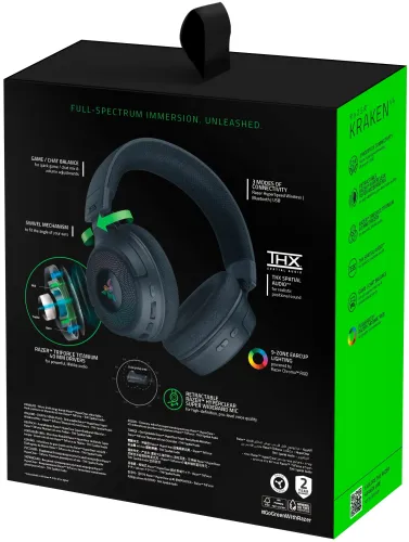 Słuchawki bezprzewodowe z mikrofonem Razer Kraken V4 Nauszne Czarny