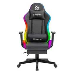 Fotel DEFENDER Watcher RGB Czarny
