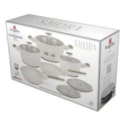 Zestaw patelni i garnków BERLINGER HAUS Sahara Nordic BH-8324 (10 elementów)