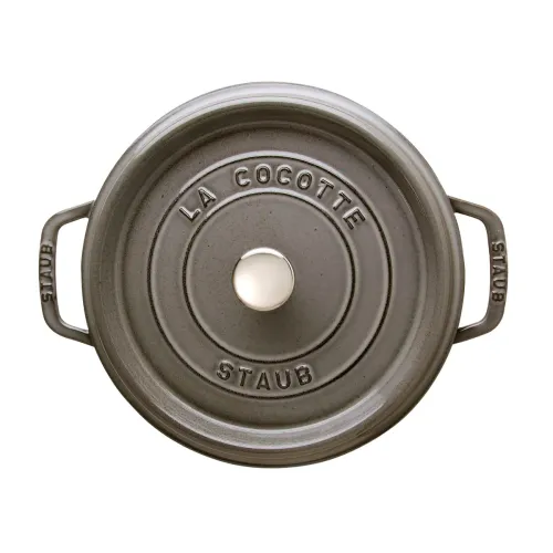 STAUB La Cocotte 3,8 l grafitowy - garnek żeliwny z pokrywką