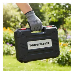 Ogrodowy sekator akumulatorowy elektryczny do gałęzi 2 akumulatory czerwony