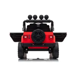 Auto Na Akumulator Jeep Rubicon 2X200W 24V Eva Skóra LED Pilot Radio MP3