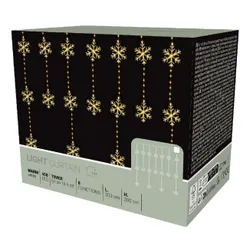 Kurtyna dekoracyjna CHRISTMAS DECORATION 1079257 415 LED Sieciowe 2 m Transparentny