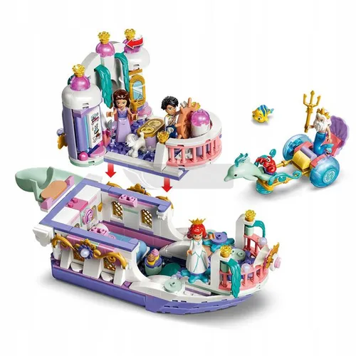 LEGO Disney 43299 Królewska łódź weselna Arielki, zestaw klocków 6+