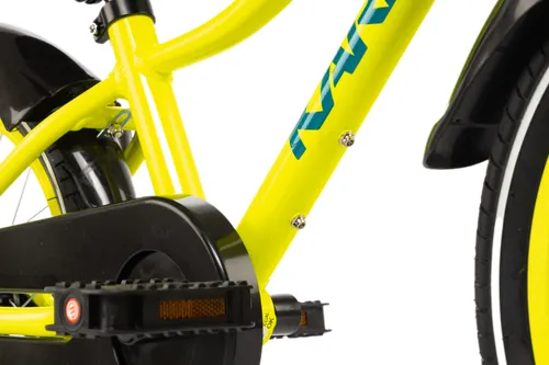 Rower dziecięcy KARBON Jazz 16 cali dla chłopca Limonkowy