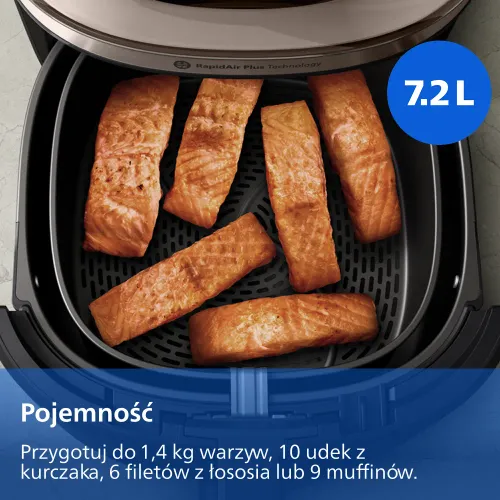 Air fryer Philips Ovi NA547/07 2000W 7,2l Aplikacja mobilna Gotowanie na parze