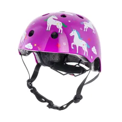 Kask rowerowy dziecięcy Hornit Unicorn purple/white