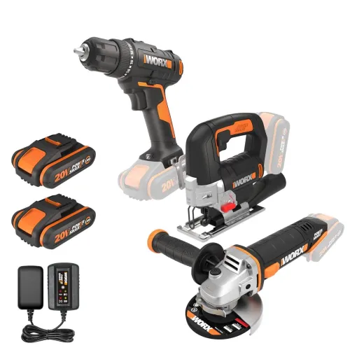 Zestaw elektronarzędzi Worx WX100 + WX543 + WX800