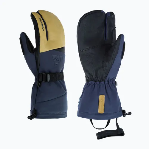 Rękawice narciarskie męskie Viking Norvik Pro Lobster Freeride navy/beige