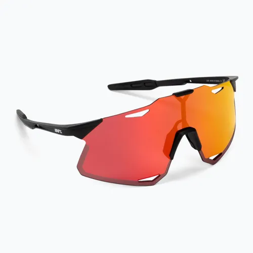 Okulary przeciwsłoneczne 100% Hypercraft matte black/hiper red multilayer mirror