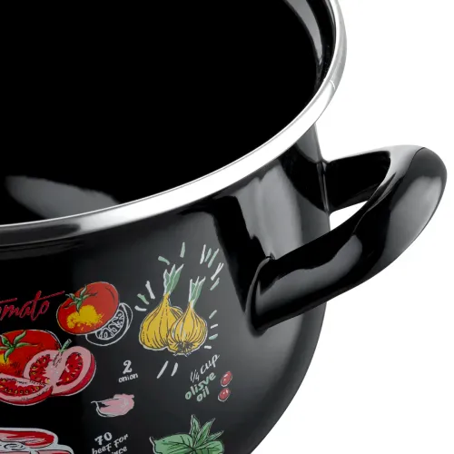 Garnek emaliowany z pokrywką EMALIA POLSKA PLESZEW LASAGNA 4,2 l