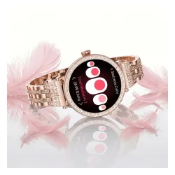 Smartwatch STELIO Lusso Gem AI 38mm Złoty + Bransoletka YES