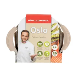 Garnek aluminiowy nieprzywierający z pokrywką FLORINA OSLO 2,8 l