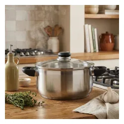 Garnek ze stali nierdzewnej z pokrywką EMILIO 3,2 l