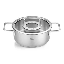 FISSLER Pure Collection 3,9 l - garnek ze stali nierdzewnej ze szklaną pokrywką