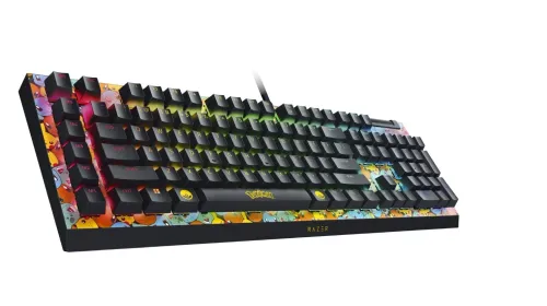 Klawiatura mechaniczna Razer BlackWidow V4 X Pokemon Kanto Edition Żółto-czarny