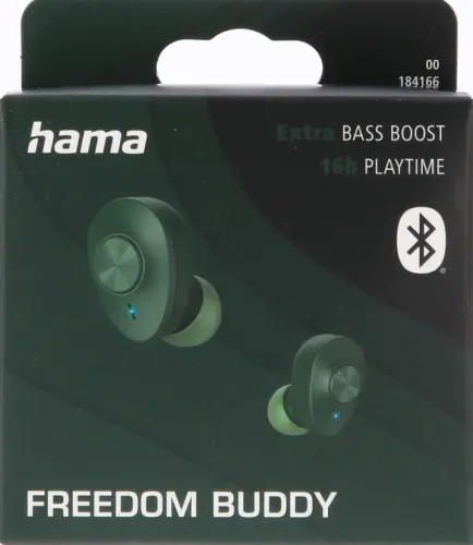 Słuchawki bezprzewodowe Hama Freedom Buddy Dokanałowe Bluetooth 5.3 Zielony