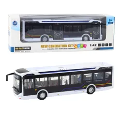 Autobus Miejski Interaktywny Metalowy 1:42 Światła Dźwięk Otwierane Elementy