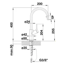 Bateria BLANCO Carena-S 520767 Chrom