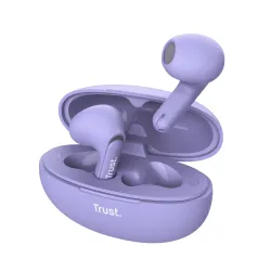 Słuchawki bezprzewodowe Trust Yavi ENC Douszne Bluetooth Fioletowy