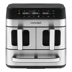 Air Fryer Frytkownica beztłuszczowa CONCEPT Pizza Trio FR9000 18.5 l z podwójnym koszem + szuflada do pieczenia