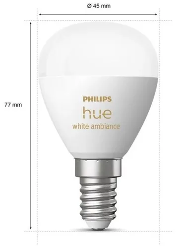 Inteligentna żarówka PHILIPS HueWA Luster E14 5.1 W Bluetooth, ZigBee (2 szt.)