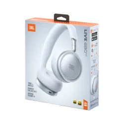 Słuchawki bezprzewodowe JBL Live 680NC Nauszne Bluetooth 6.0 Biały