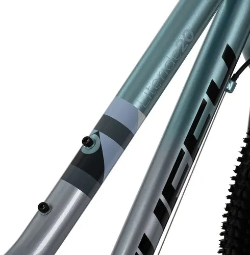 Rower dziecięcy HUFFY Literide Junior 20 cali dla chłopca Srebrno-turkusowy