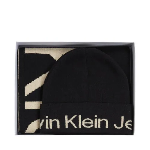 Calvin Klein Jeans Gifting Mono Beanie eșarfă și pălărie Set / eșarfă K60k611421 Negru BDS