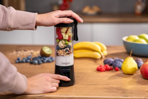 Blender personalny GÖTZE & JENSEN PB940K Czarny Bezprzewodowy + pokrowiec