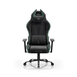 Fotel Diablo Chairs X-Horn 2.0 Normal Size Forest Green Gamingowy do 140kg Tkanina Czarno-Zielony