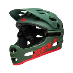Kask rowerowy Bell Full Face Super 3R MIPS matte dark green/infrared