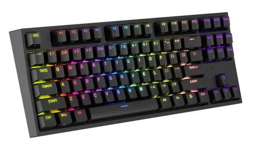 Klawiatura mechaniczna Genesis Thor 404 TKL US RGB - Gateron Yellow Pro - czarny