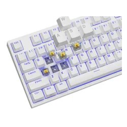 Klawiatura mechaniczna Genesis Thor 404 TKL US RGB - Gateron Yellow Pro - biały