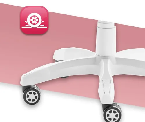 Fotel gamingowy HELL'S CHAIR Rainbow 2.0 Różowo-Biały