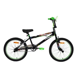 Rower dziecięcy KARBON Stickerboomb BMX 20 Czarno-zielony