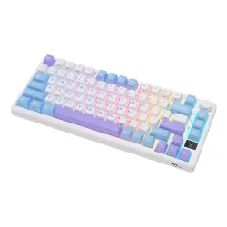 Klawiatura mechaniczna Royal Kludge RK-M75 Taro Milk Brown Switch Biało-Błękitny