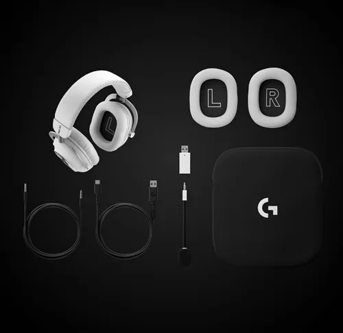 Słuchawki bezprzewodowe z mikrofonem Logitech G Pro X3 Lightspeed Nauszne Biały