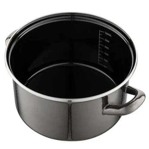 Garnek emaliowany z pokrywką EMALIA POLSKA PLESZEW METALICO 3,3 l