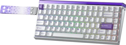 Klawiatura AULA Hero84 HE Black King Switch Biało-fioletowy