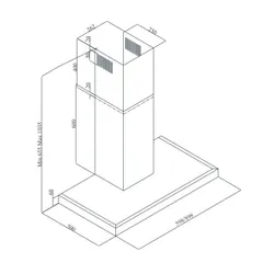 Вытяжка Amica OKS9542TB черный