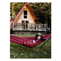 Hamak turystyczny Grand Trunk Double Deluxe Print Parachute Nylon Straps  - heritage